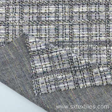 Jacquard Knitted Terylene Blended Fancy Tweed Cloth